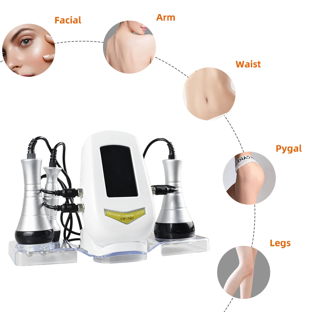 Three In One Beauty Body Slimming Massager Cavitation Device