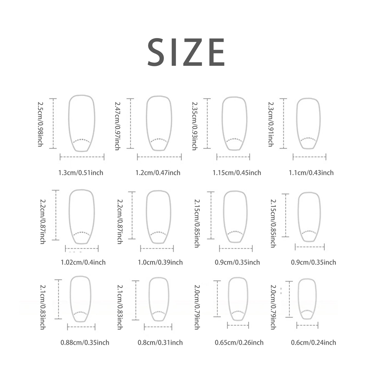 24-piece Long French Minimalist Gradient Cat Eye Fingernail with 1 Jelly Glue and 1 Nail File