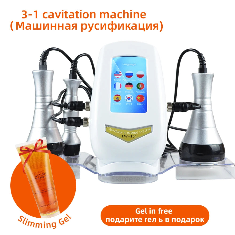 Three In One Beauty Body Slimming Massager Cavitation Device