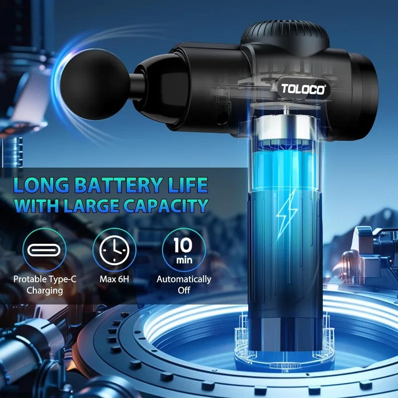 TOLOCO Deep Tissue Massage Gun For Muscle Pain Relief