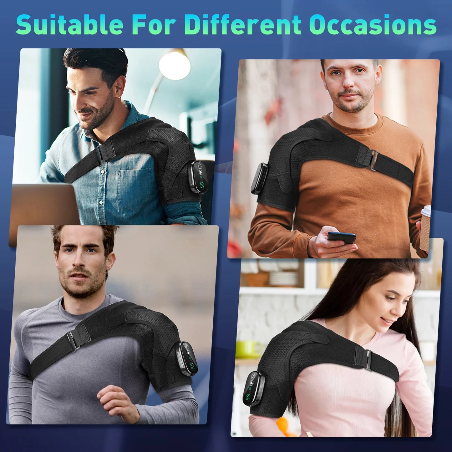 Electric Heating Pad Shoulder Massager Arthritis Relief