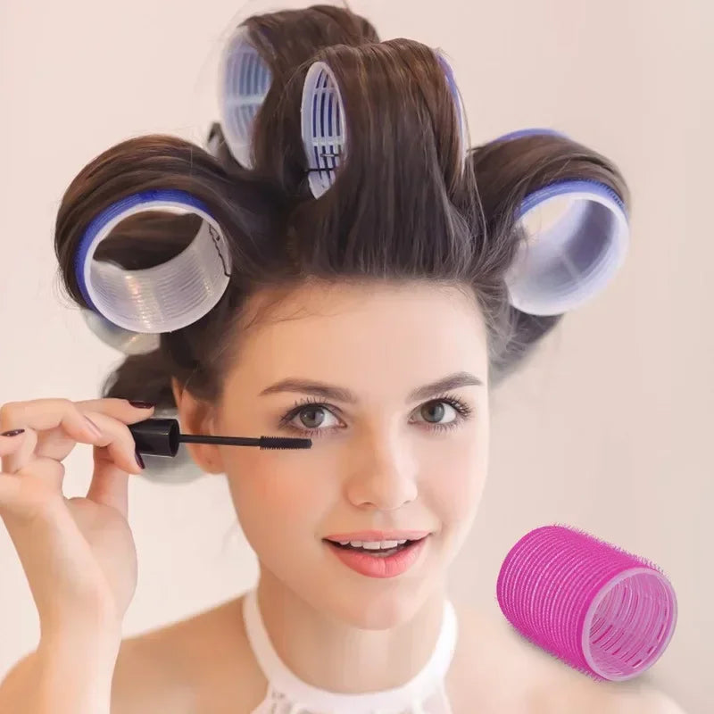 Heatless Hair Rollers Self Grip Hook Curlers Jumbo Set