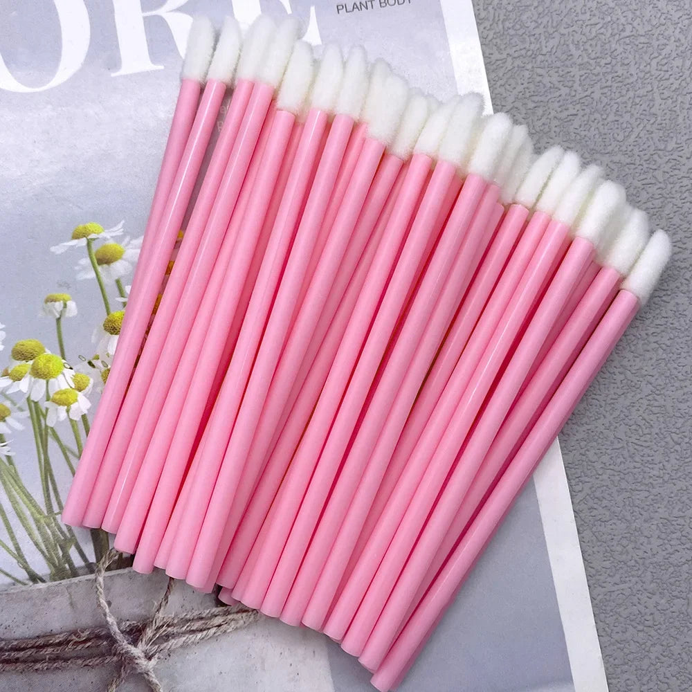500pcs Lip Brush Eyelash Wands Applicators Disposable Lip Brush Lipstick Brush Lip Gloss Applicator Wands Makeup Beauty Tool