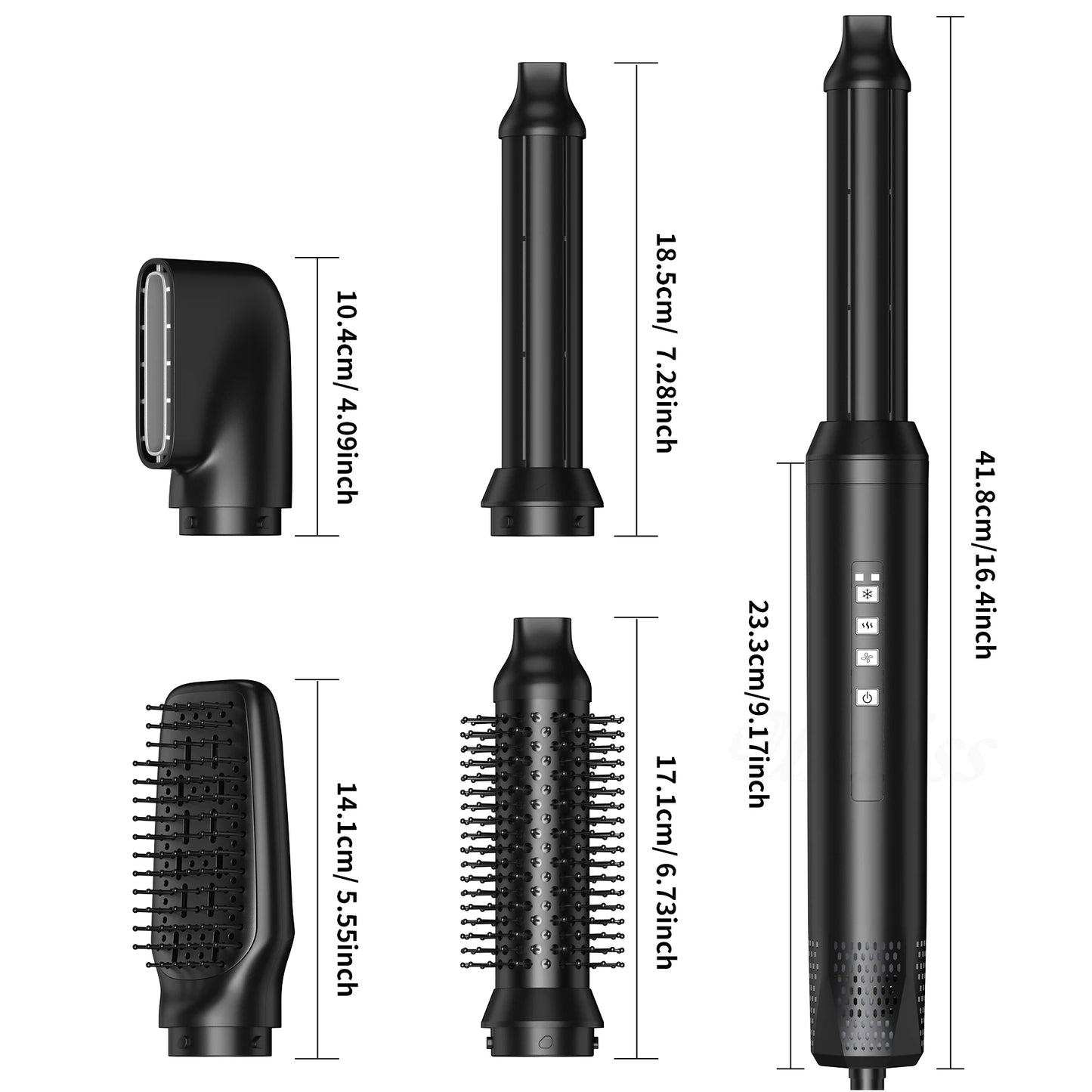 OKWRAP 5 in 1 Hot Air Styler Hair Dryer and Straightener