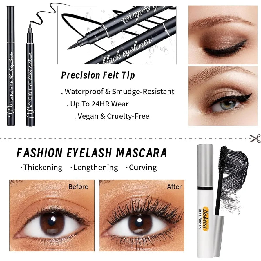 Makeup Set Full Kit for Girls Teens Women Makeup Present Set Includes Eyeshadow Foundation Blusher Eyebrow Pencil Mascara Eyeli