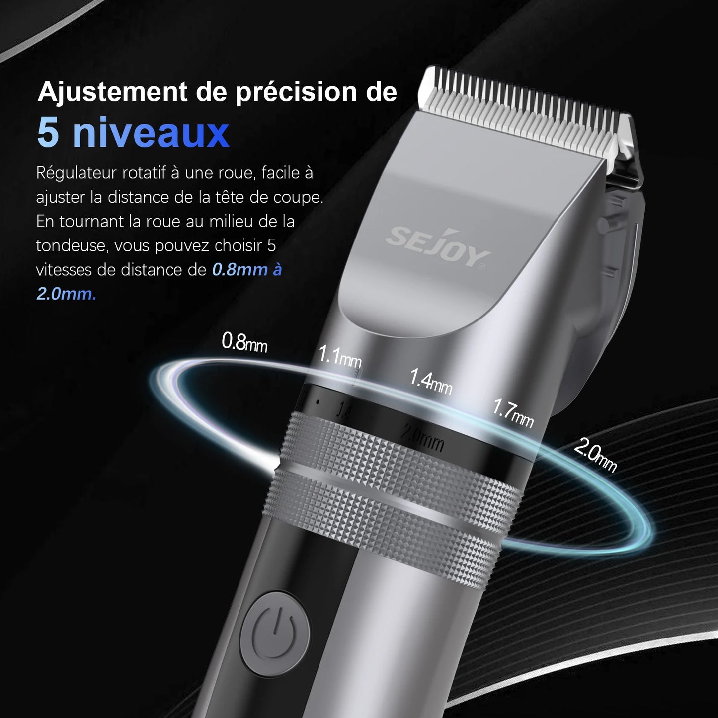 Sejoy Electric Hair Clippers Kit USB Rechargeable For Men
