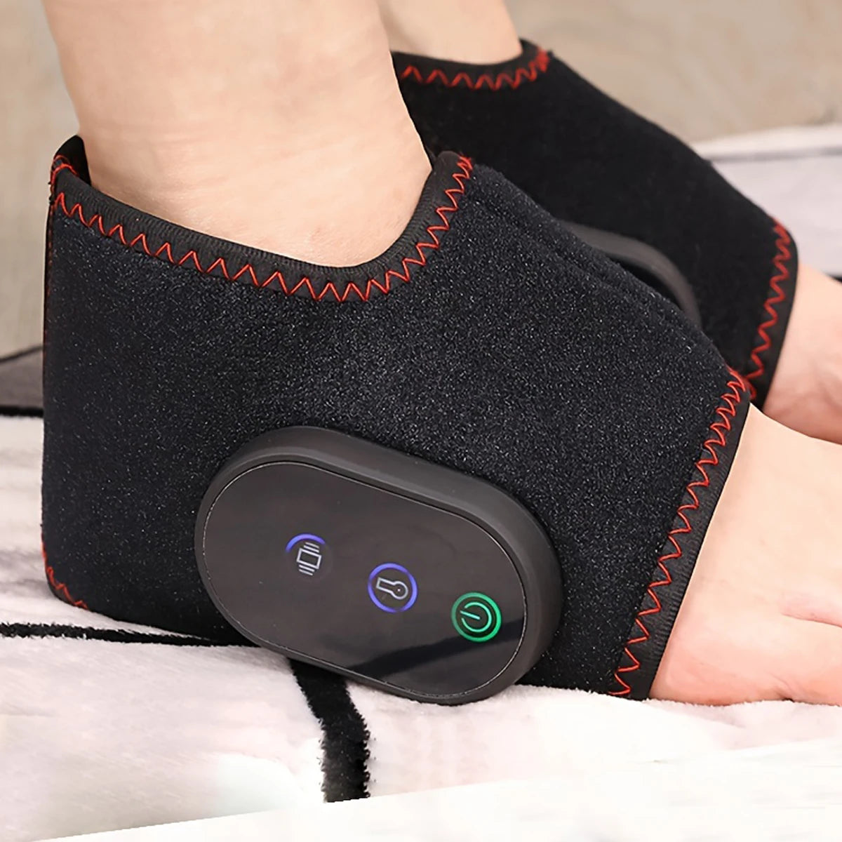 Rechargeable Ankle Massager With Smart Timing And Sensing