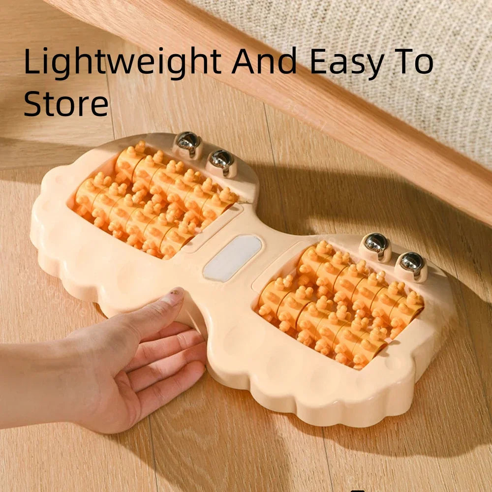 Dual Foot Massager Magnetic Beads Roller Acupoint Relief