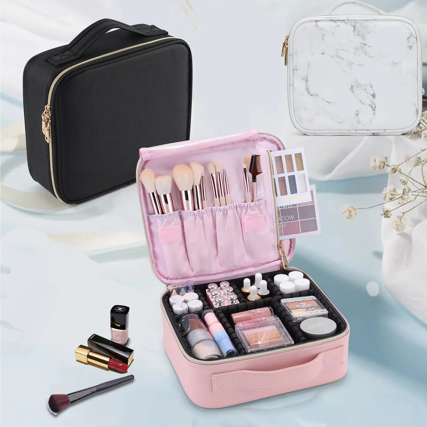 Makeup Bag Professional Cosmetic Brush Case Portable Travel Make Up Bags Waterproof  Manicure Storage Organizer With Delivers