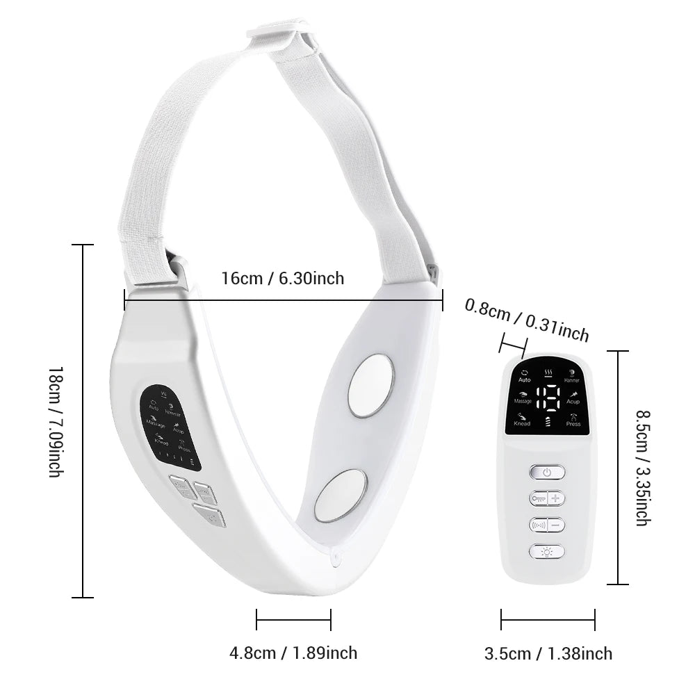 Face lifting Device Red Light Skin Rejuvenation V Face Massager Double Chin Lift Up with Remote Control Facial Beauty Instrument