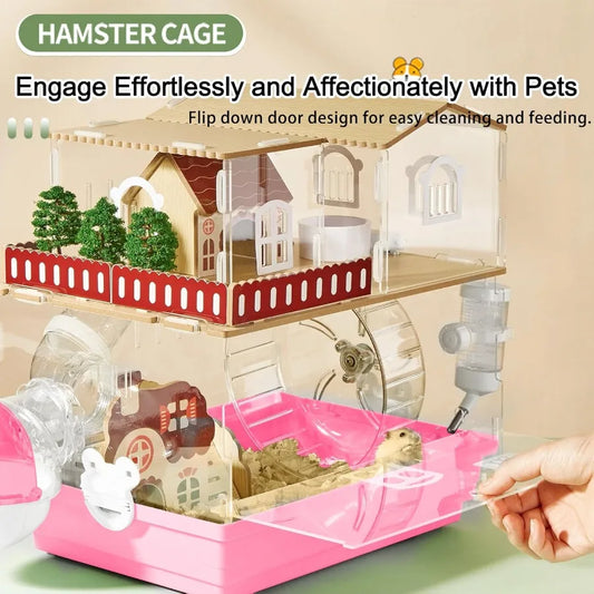 12 in 1 Clear Acrylic Hamster Cage With All Accessories