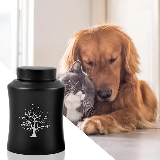 Stainless Steel Beloved Pet Memorial Urns Cat Cremation Memorable Urn for Ashes Important Pets Memory Gifts
