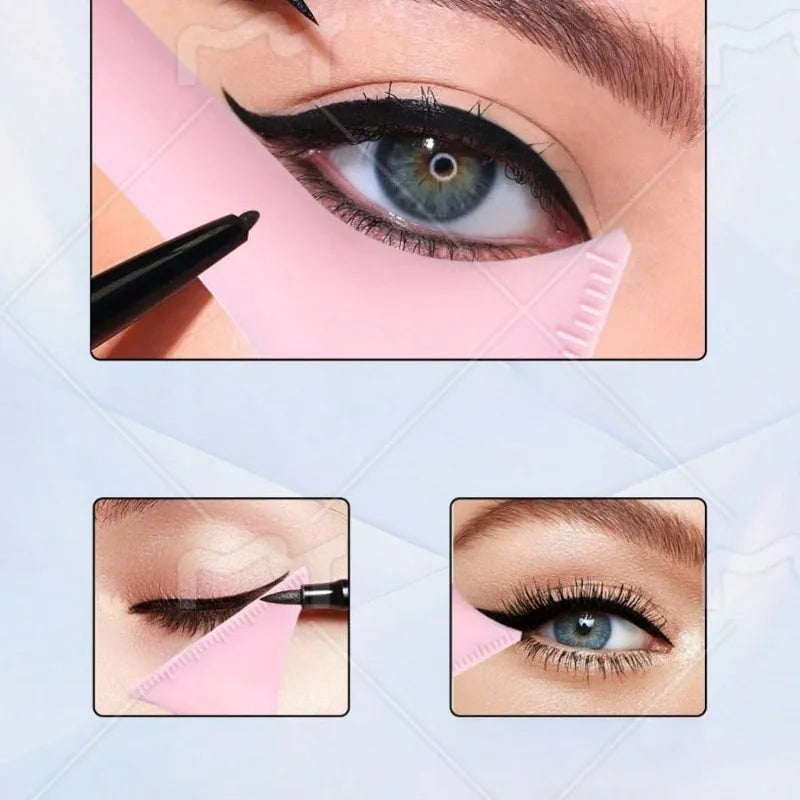 2025 Multi-Functional Silicone Eyeliner Mold, Eyebrow Trimming & Lip Line Tool, Reusable Makeup Set for Women’s Perfect Look