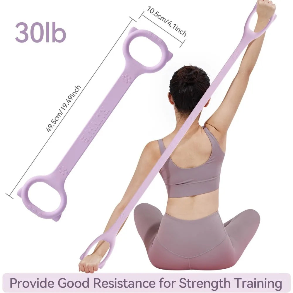 Figure 8 Workout Resistance Band - 3 Elasticities Optional 20 30 40lb, Thicker Durable Arm Back Shoulder Exercise Elastic Rope Y