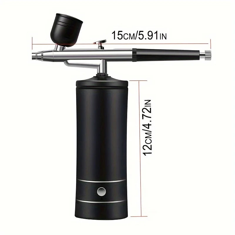Air Compressor Airbrush Painting Airbrush Electric Airbrush Air Pump Suitable for Painting Art Beauty Makeup Nail Tattoo Body Painting Ceramic Spray Cake Making Furniture Leather Goods Repair Model Coloring, Gift
