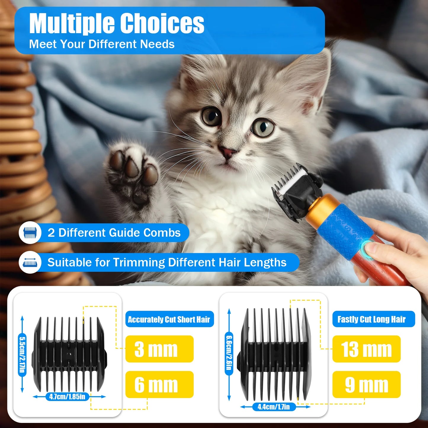Electric Animal Fur Shears for Dogs Cats Sheep and Goats Grooming Clipper Shaver Farm Supplies
