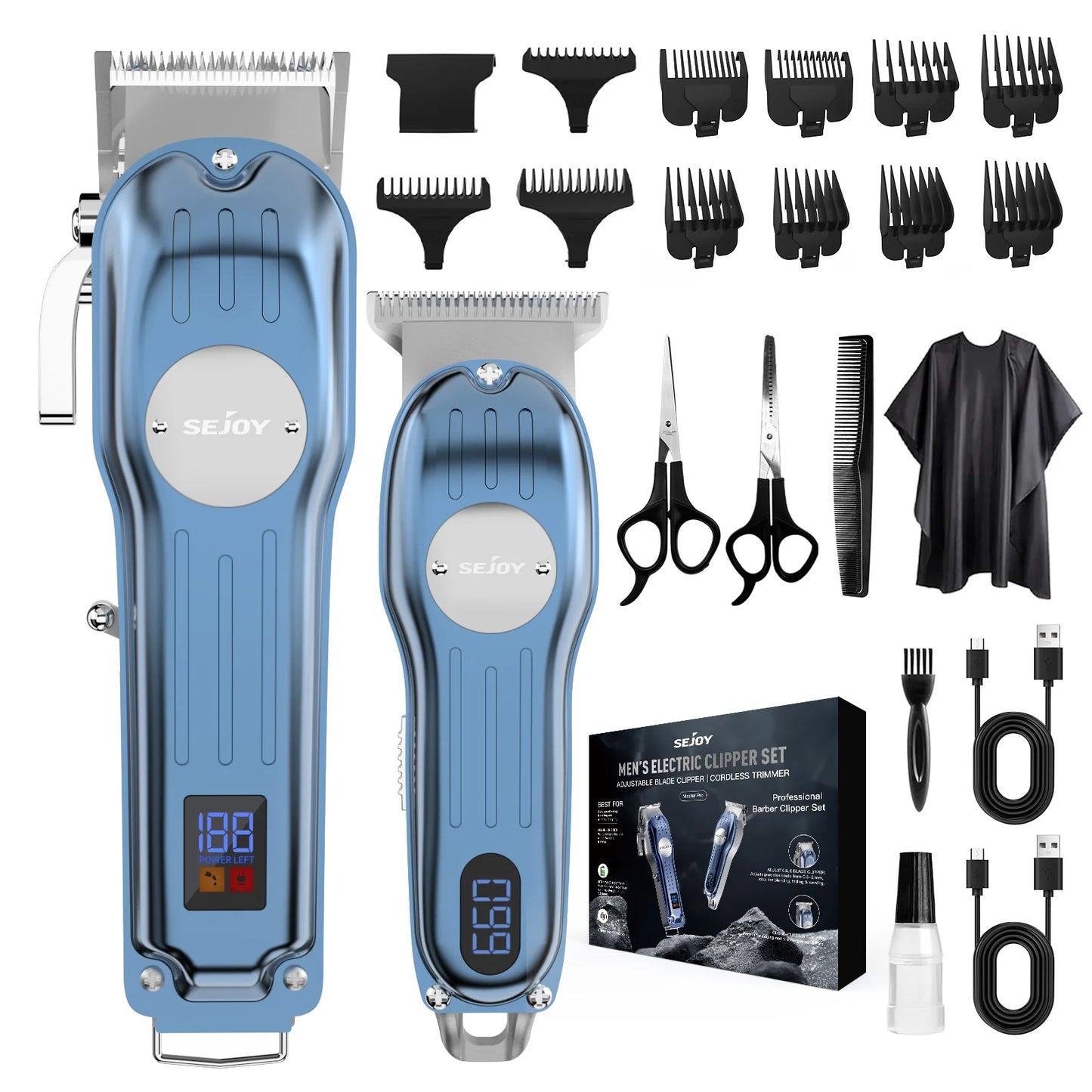 Sejoy Professional Hair Clipper Kit For Men Cordless