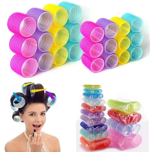 Heatless Hair Rollers Self Grip Hook Curlers Jumbo Set