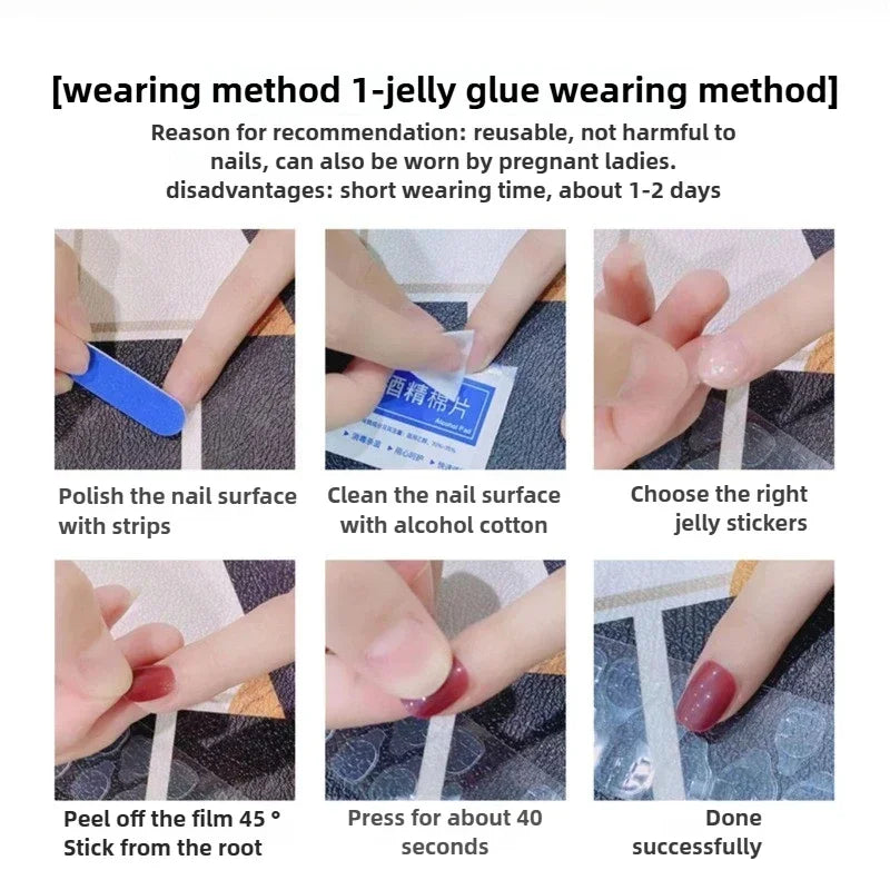 Cat Eye Handmade Press On Nails 10 Pieces Candy Color Cover