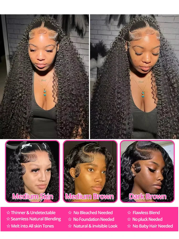 Water Wave Glueless Human Hair Wig 13x6 HD Frontal Wig