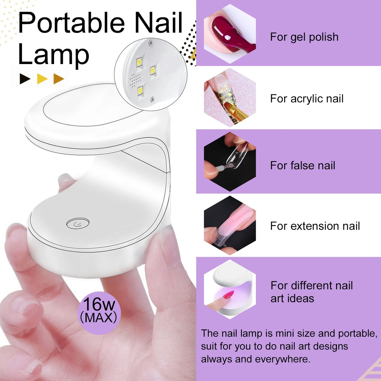 SAVILAND Gel x Nail Kit 15ml Super Strong Nail Glue Gel with 500pcs Half Cover Nails Tips & UV LED Nail Lamp For Nail Extension