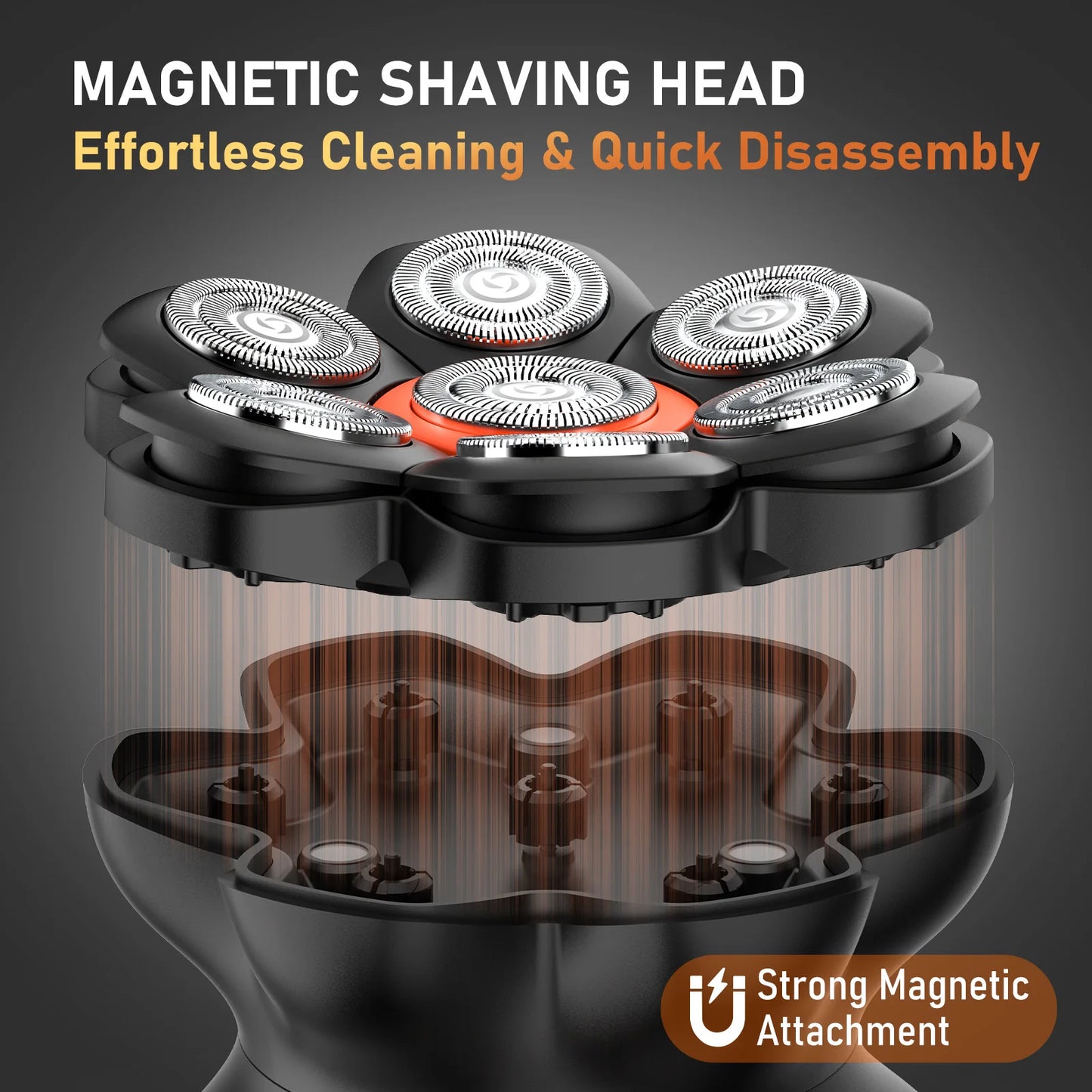 MAXGROOM 7D Head Shaver For Bald Men Waterproof USB