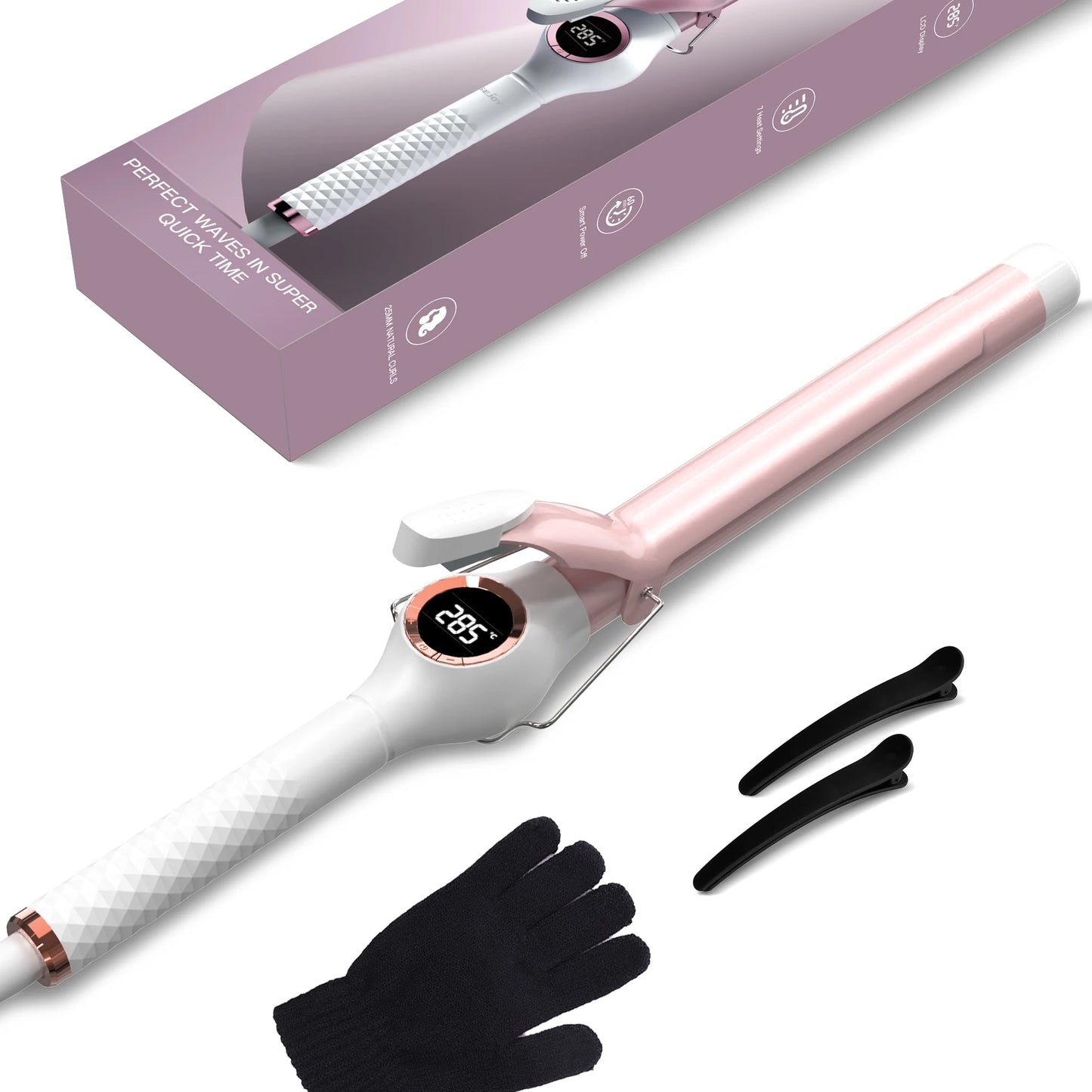 Sejoy Rotating Hair Curling Wand 1 Inch For Big Waves 110V