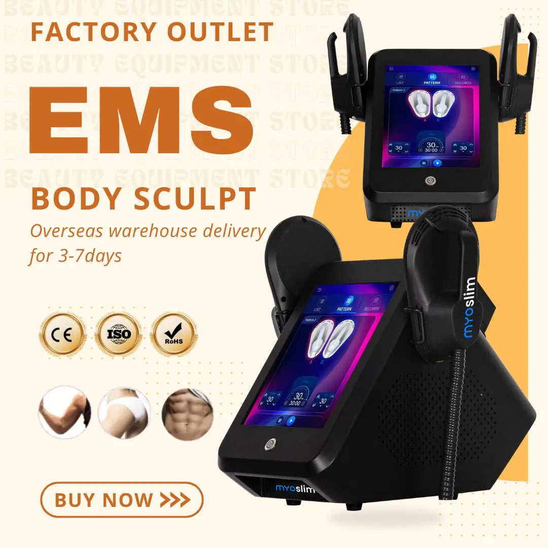 EMS Body Sculpt Fat Removal Machine 4 Handles RF Portable