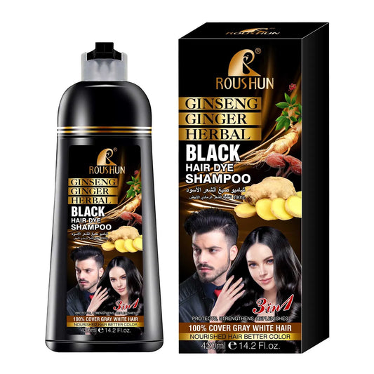 Black Hair Color Shampoo For Gray Hair Instant Dye In Minutes Long Lasting Color