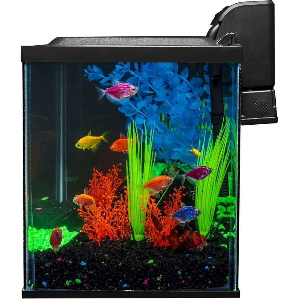 Glofish 10 Gallon Aquarium Fish Tank Kits, Includes LED Lighting and Décor (Amazon Exclusive)