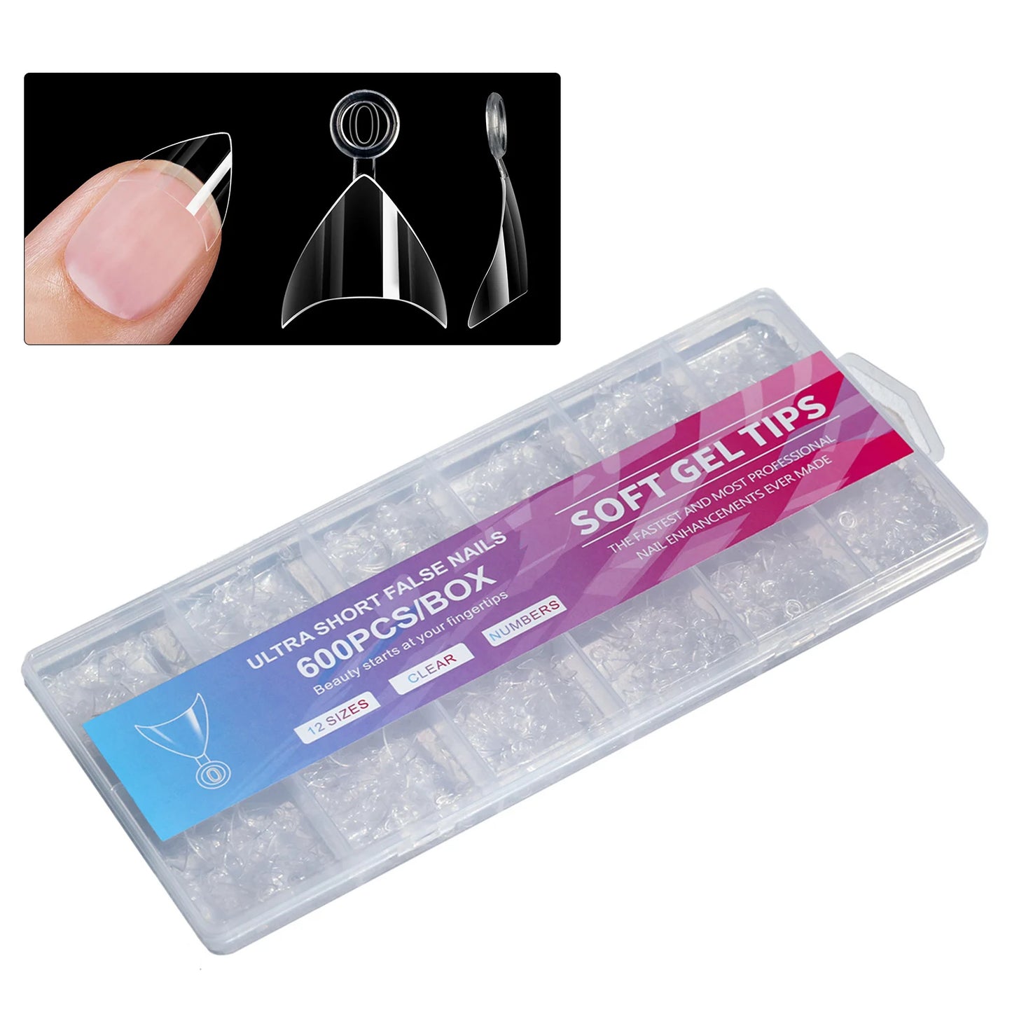 600Pcs Short Square Matte Press On Nails Ultra Short Fake Nail Tips No Filling Required Glue Free False Nails For Women