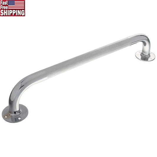Chrome Grab Bars Bathroom Safety 16 Inch Shower Grab Rail Elderly Assistance Easy Installation Durable Medical Equipment