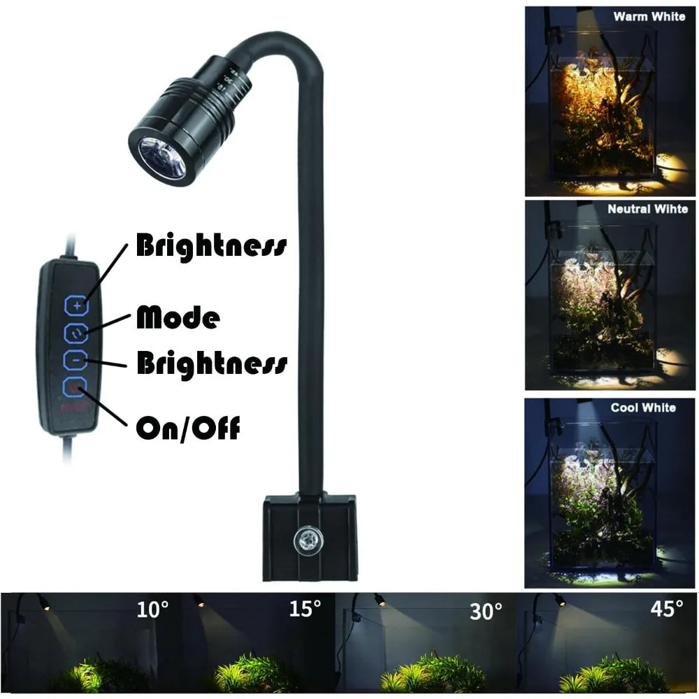 2.8 GAL Nano Fish Tank with Filter, Led Light, Gravel, Stone, Aquascape Starter Aquarium Set, Betta Fish Tank (30x18x20cm,10L)