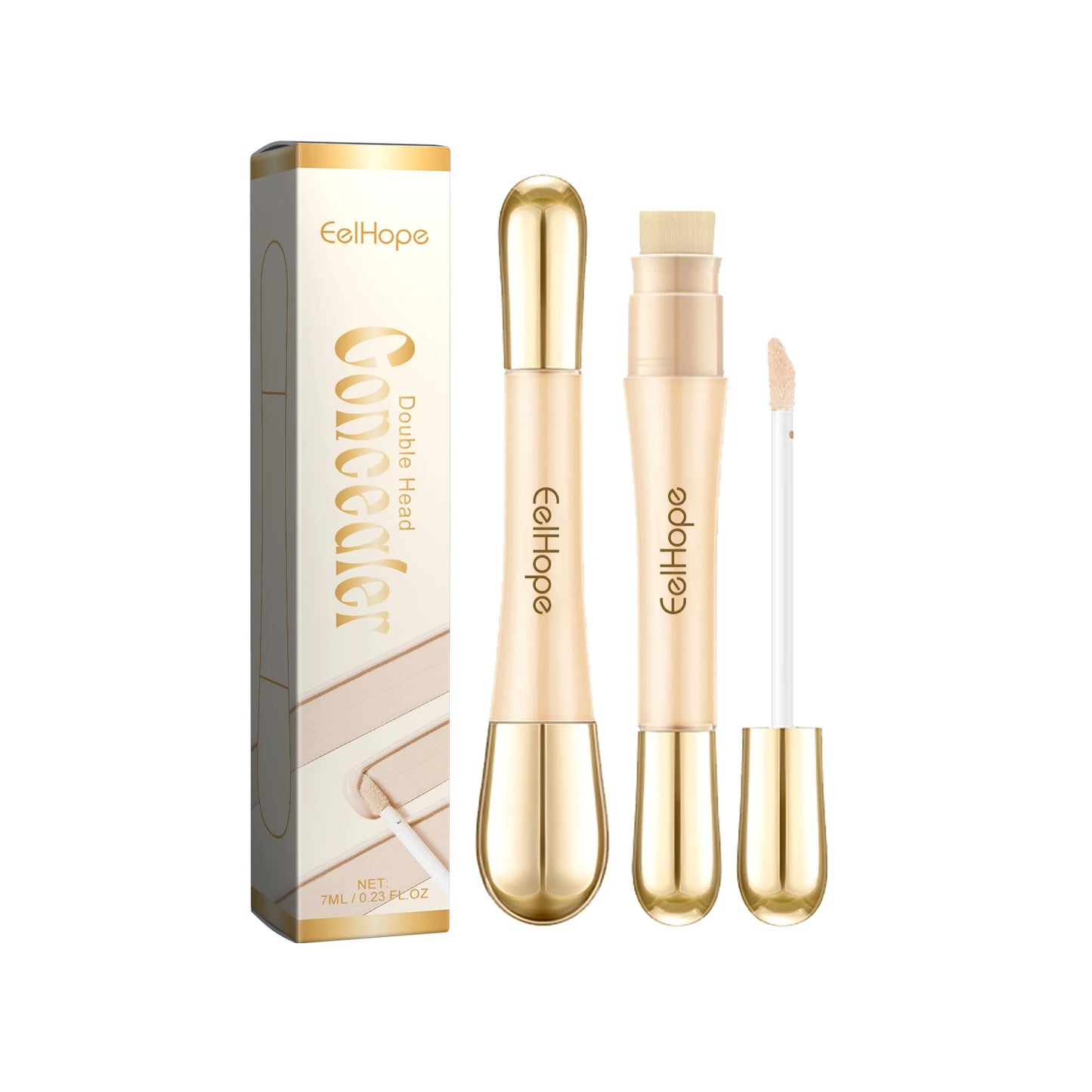 EELHOE Double Head Concealer Cover Acne Spot Highlighter Brightening Dual Shadow Long Lasting Matte Cosmetic Invisible Pore
