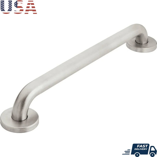 Stainless Steel Bathroom Grab Bar 16 Inch Concealed Screws Supportive Design Up to 500 lbs ADA Compliant Durable Construction