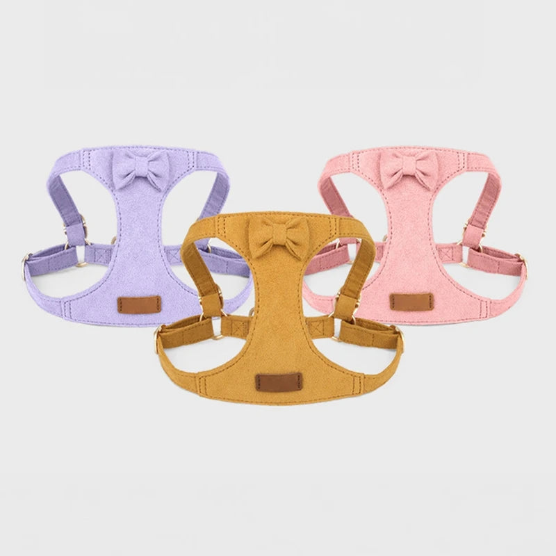 Soft Breathable Dog Collar Harness Leash Set Comfortable Pet Dog Cat Vest Harnesses Adjustable Pet Collars Leads For Small Dogs