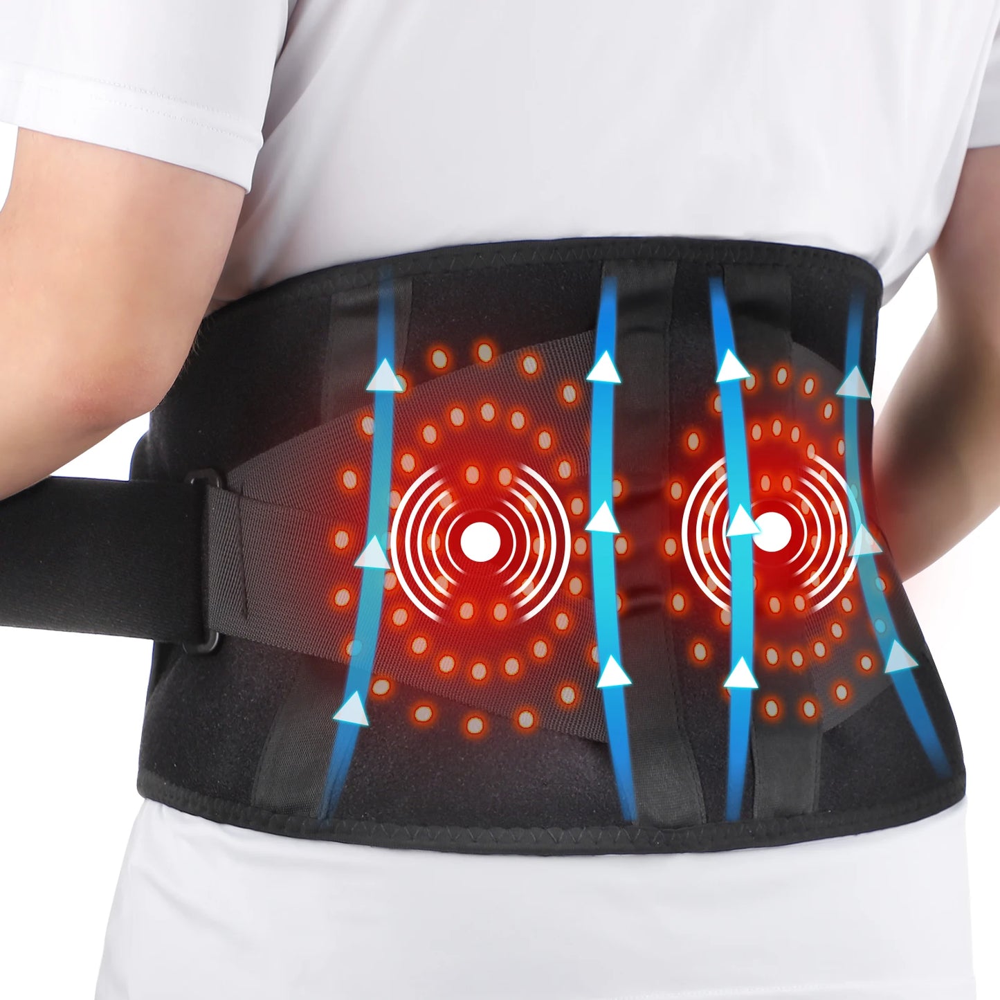 Electric Heating Waist Massager Vibration Hot Compress Belt