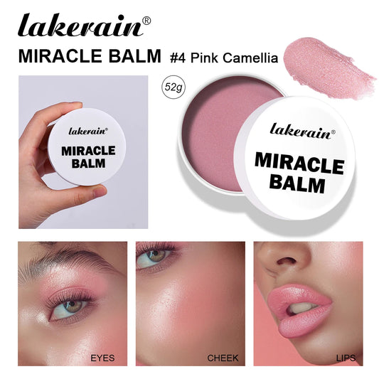 Blush Eyeshadow Lipstick 3-in-1 Powder Makeup Long Lasting Color Blush Girlish Natural Finish