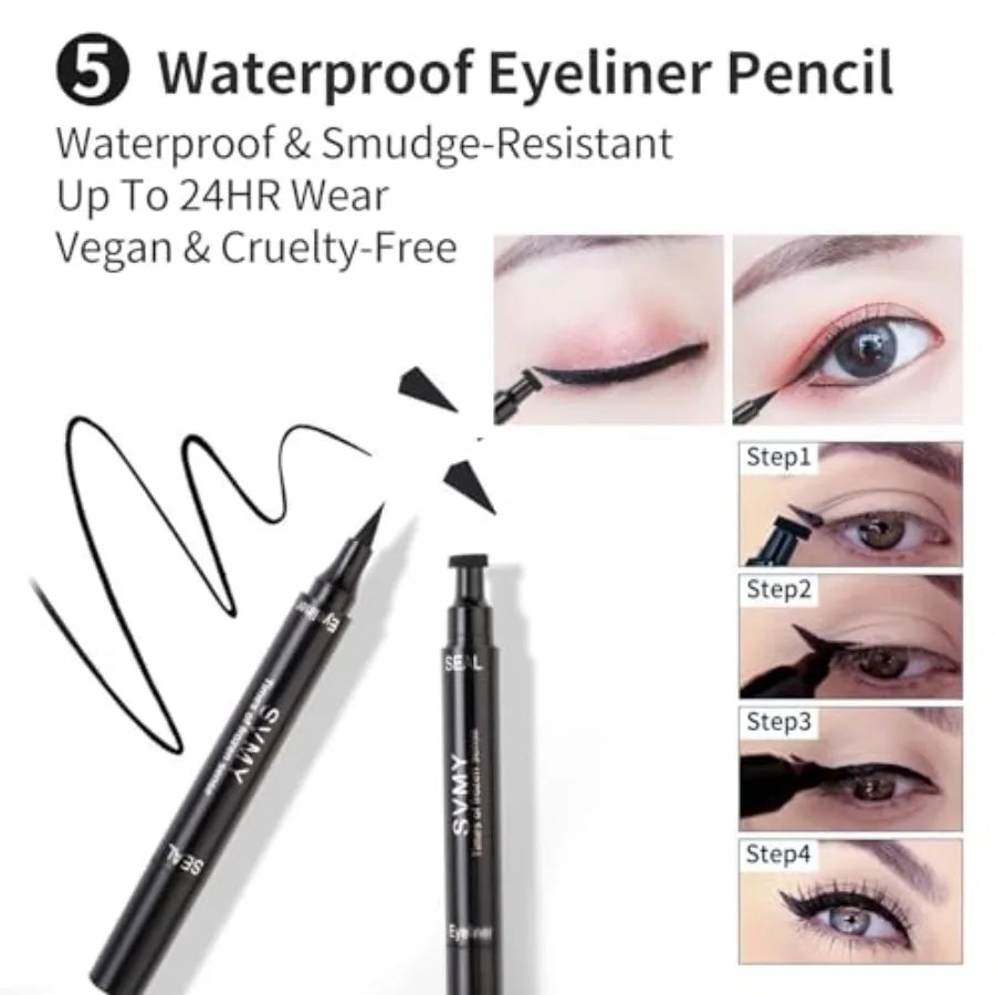 All in One Makeup Kit For Girls 16 Colors Naked Eyeshadow Palette 3Pcs Makeup Brushes Waterproof Eyeliner Pencil Eyebrow Powder