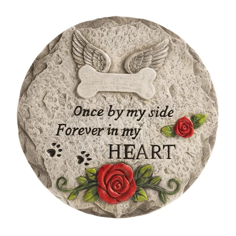 Pet Memorial Stone for Loss Dog or Cat, Dog Passing Away Bereavement Sympathy Gifts, Pet Grave Markers with Paw