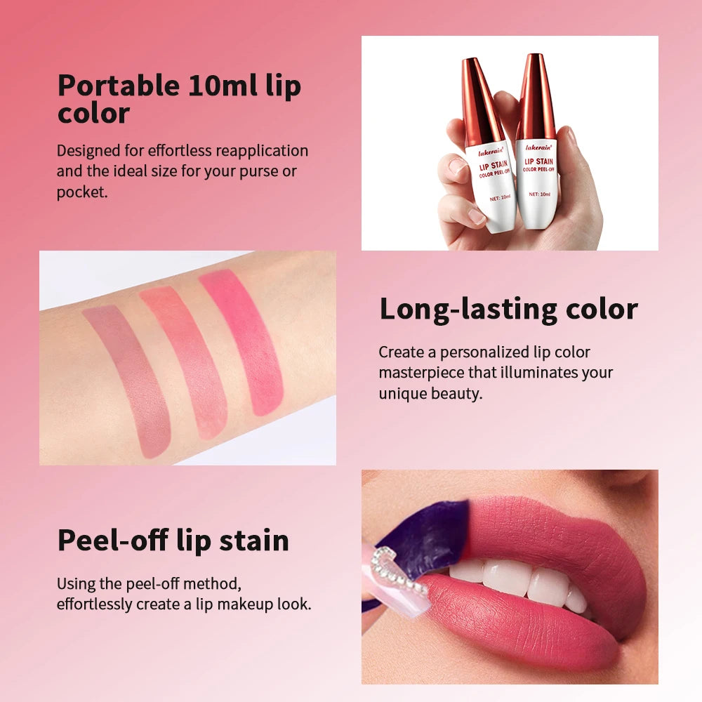 Peel Off Lip Gloss Matte Natural Mist Lip Tinted Waterproof Long Lasting Lipstick Woman Makeup Tear Contour Stain Cosmetic