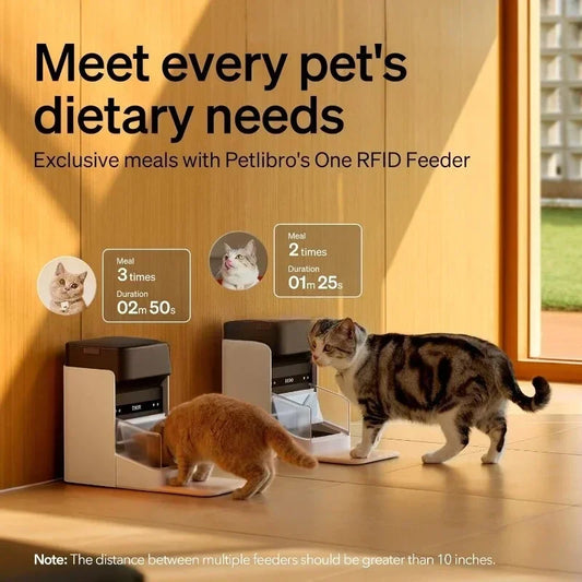 Sell like hot cakes 3L Auto Cat Feeders with Light Collar Tag, Tag Activated  Automatic Cat Feeders for 2 Cats, 5G Wi-Fi 2 Cat F