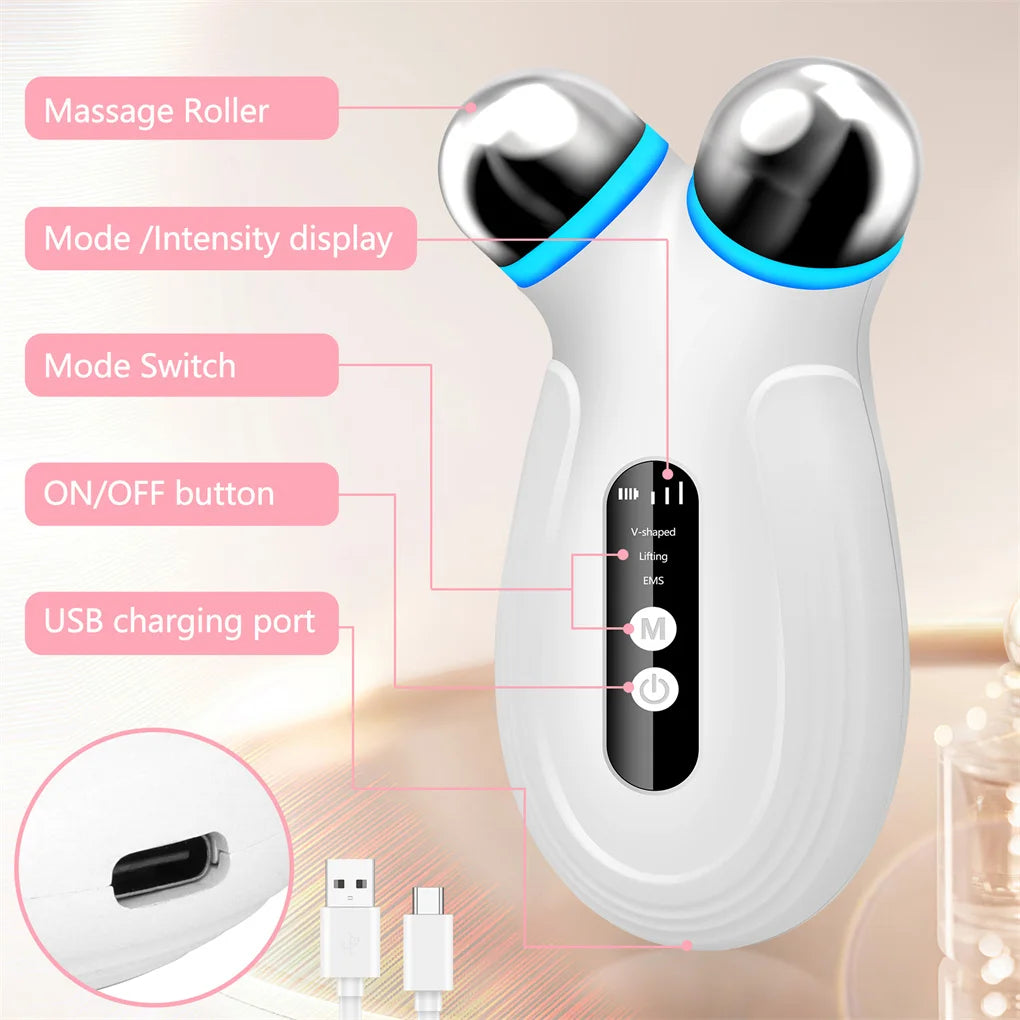 Microcurrent Facial Device Anti Aging Wrinkle Reduction