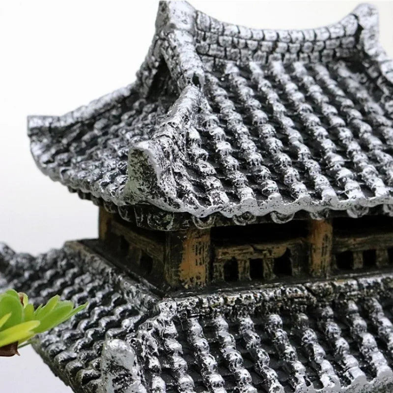 Resin Aquarium Landscape House Ornament For Fish Tank