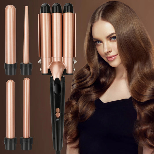 5 In 1 Hair Waver Curling Iron With LCD Display For Styling