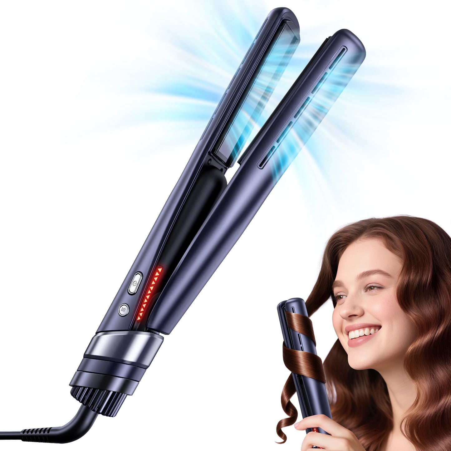 BOPCAL 3 In 1 Cold Air Straightener Flat Iron Negative Ion