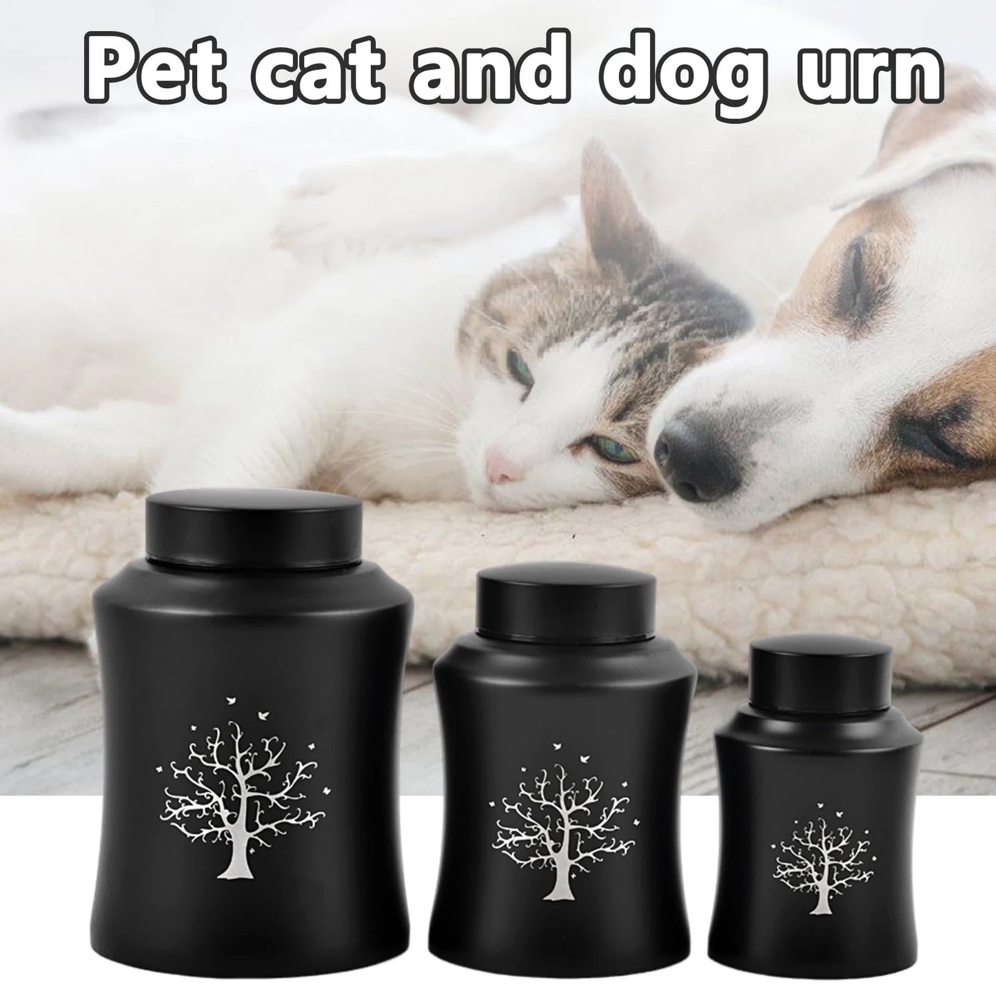 Stainless Steel Beloved Pet Memorial Urns Cat Cremation Memorable Urn for Ashes Important Pets Memory Gifts