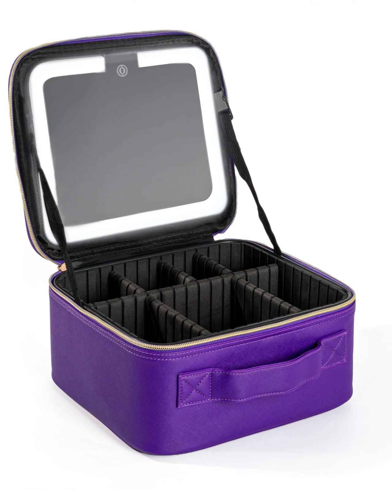 Travel Makeup Bag With Mirror Lamp Waterproof Cosmetic Case