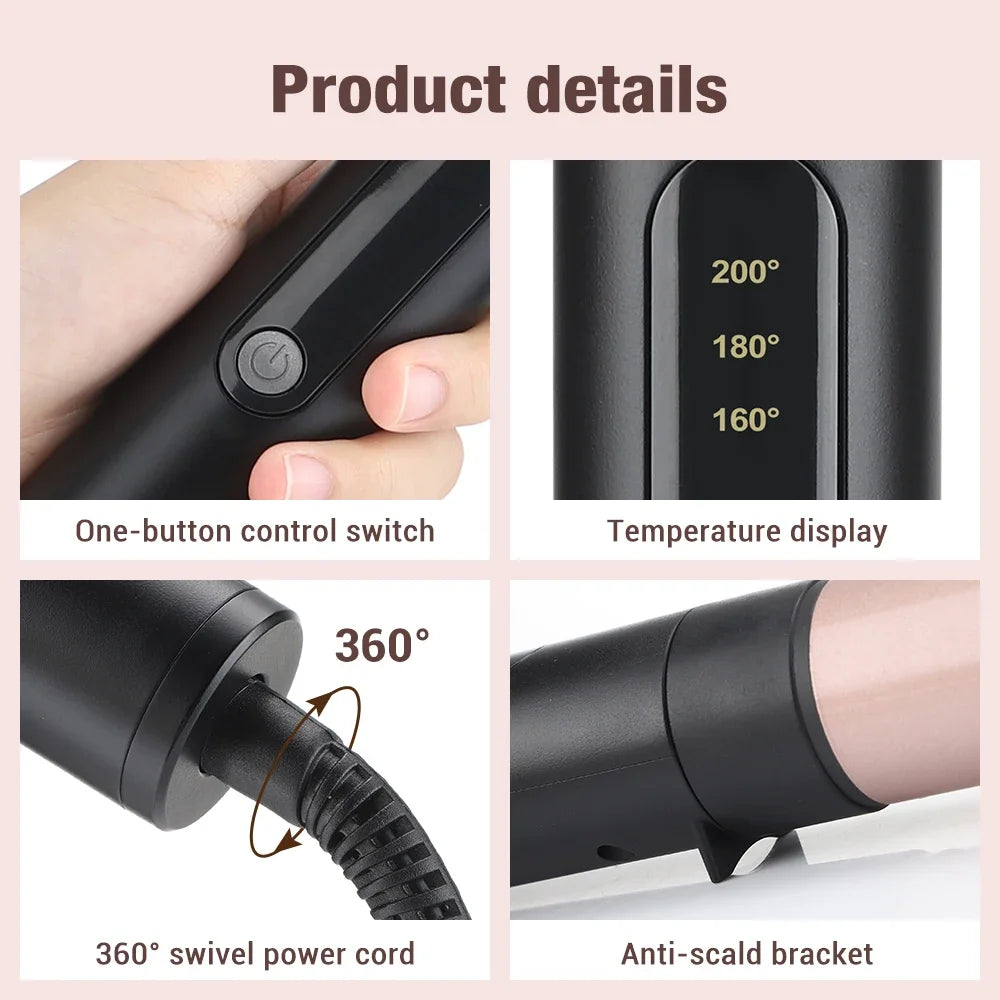6 in 1 Hair Curling Iron Fast Heating All Hair Types
