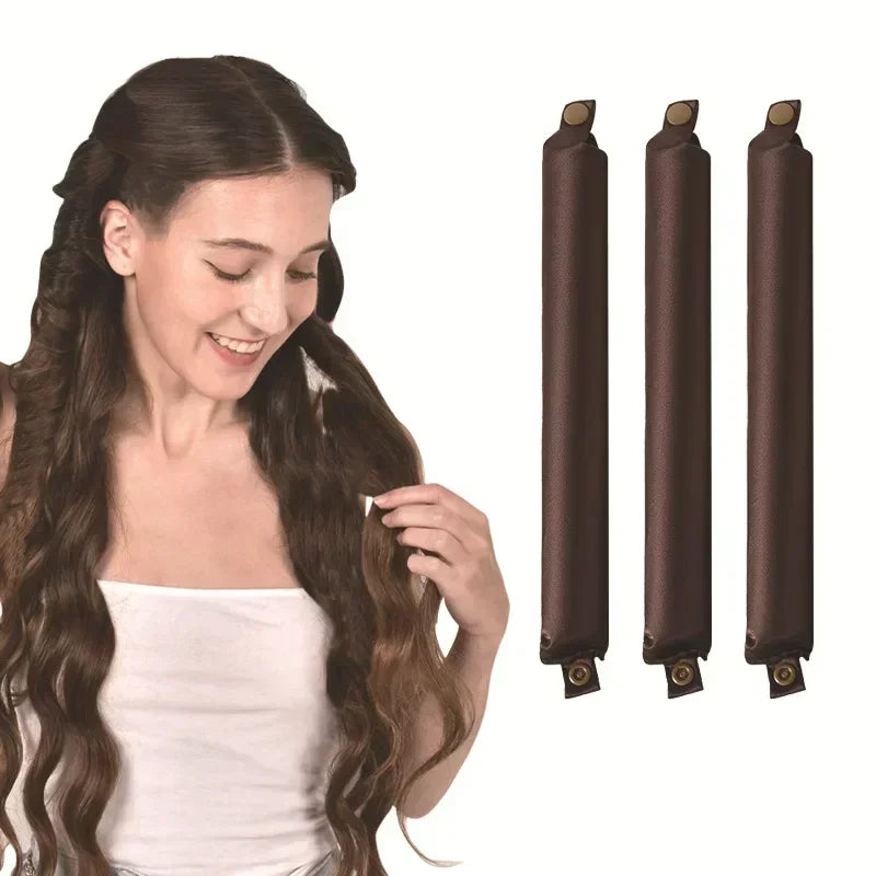 Heatless Hair Curler No Heat Rollers Satin Curling Rods